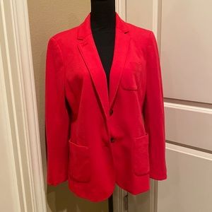 Talbots Aberdeen Red Knit Blazer